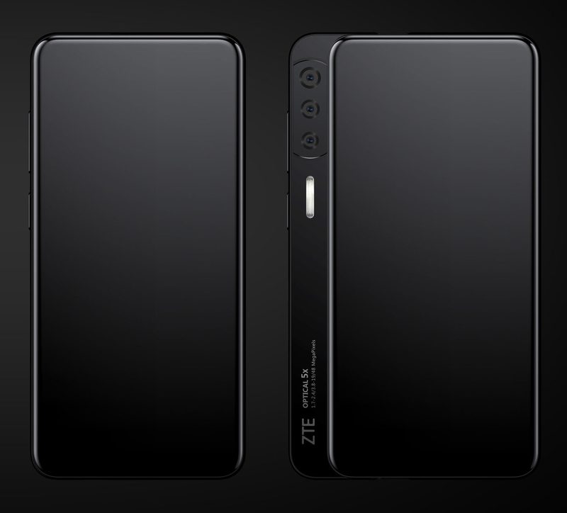 Illustration for article titled Lo nuevo de ZTE es un smartphone deslizante que esconde cinco cámaras a sus lados